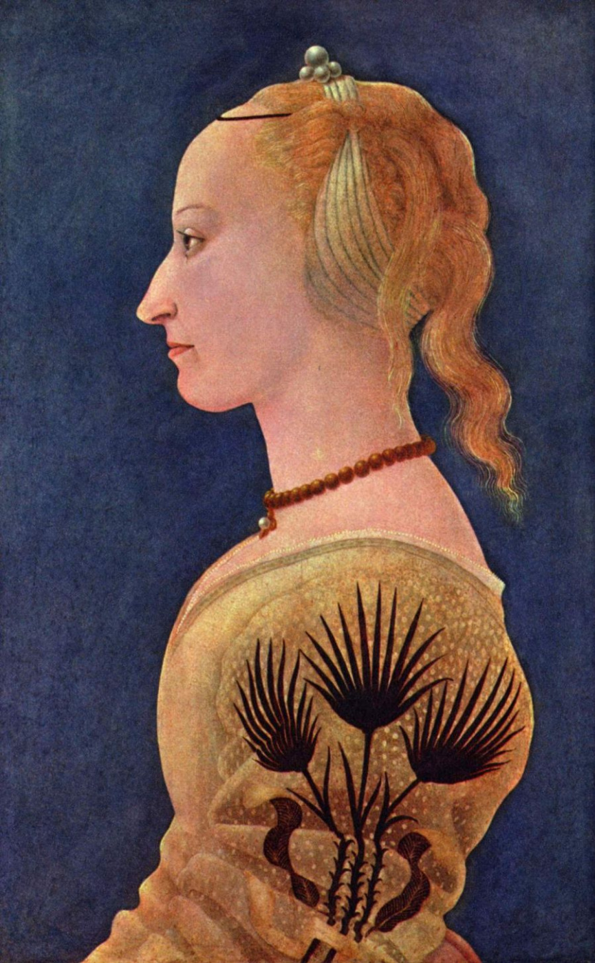 Alessio Baldovinetti. The portrait of a lady in yellow