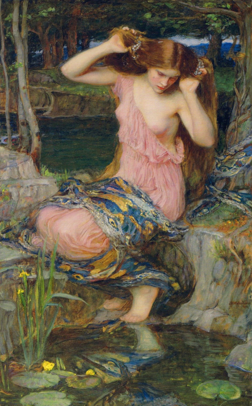 John William Waterhouse. Witch at the pond