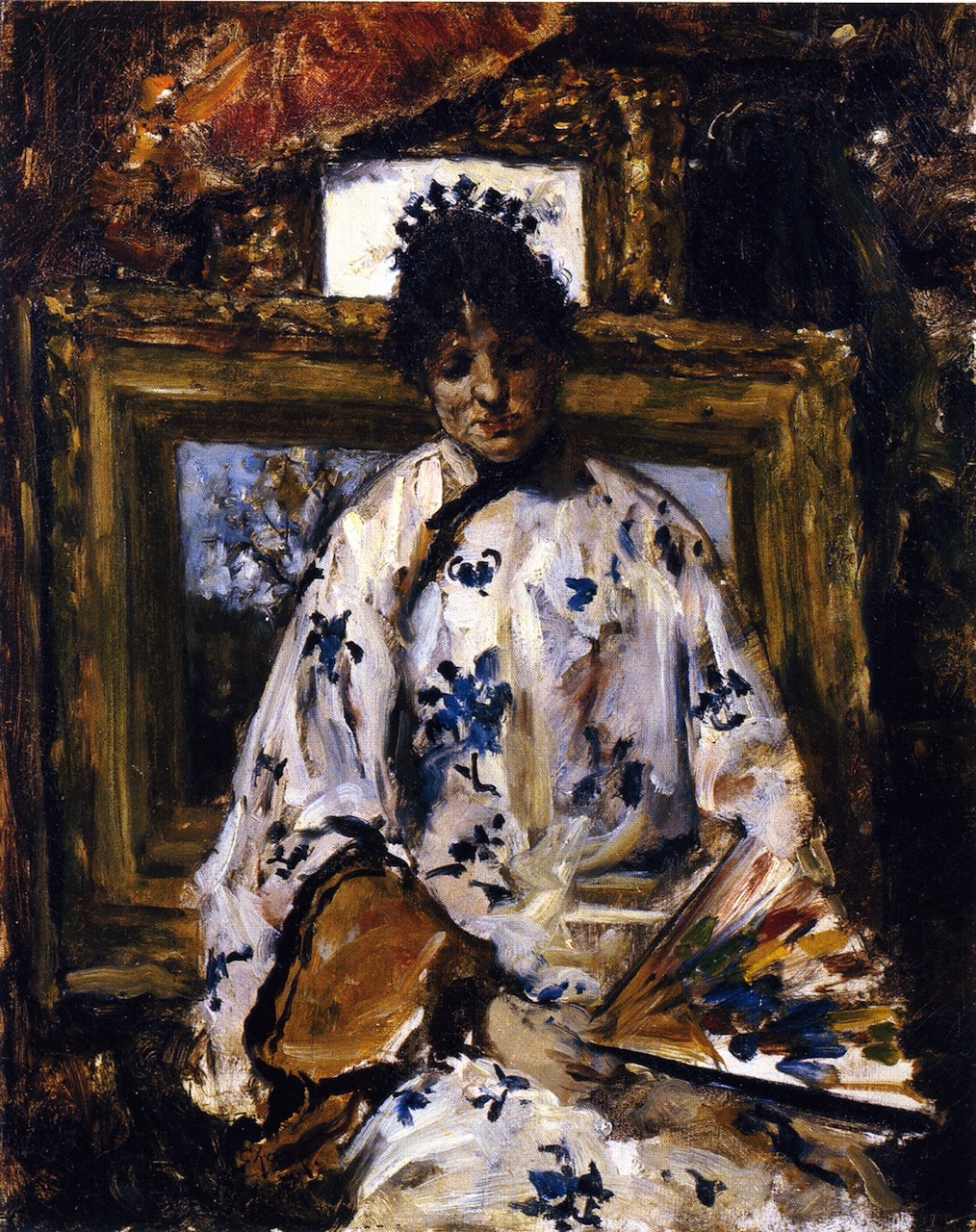 William Merritt Chase. Woman in a Chinese outfit
