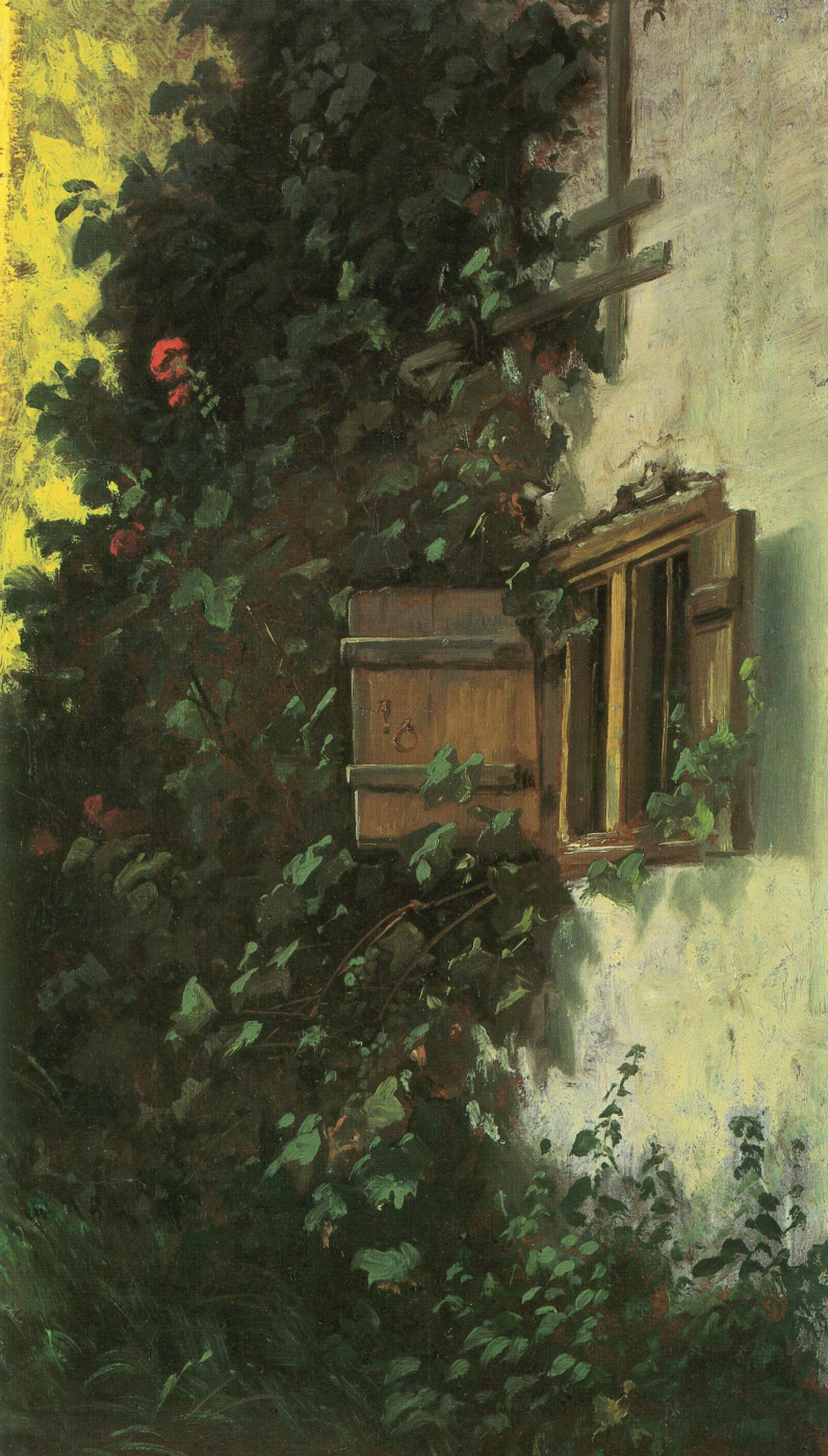 Karl Spitzweg. Window to the garden