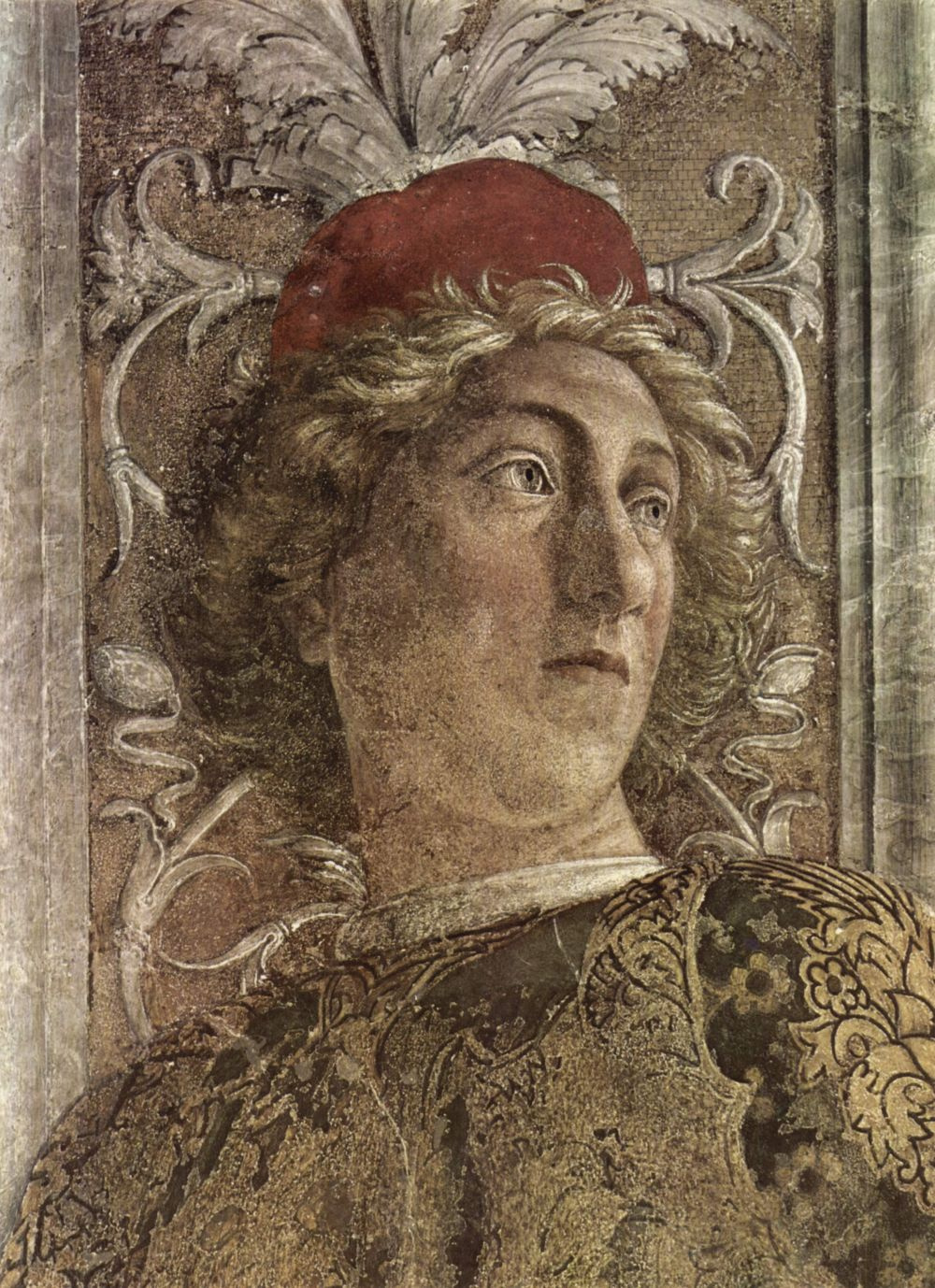 Andrea Mantegna. The courtyard of the Gonzaga, a fragment: the court. Camera degli Sposi