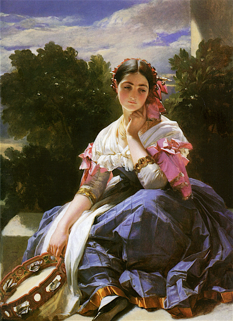 Franz Xaver Winterhalter. Portrait of an Italian girl from Ariccia