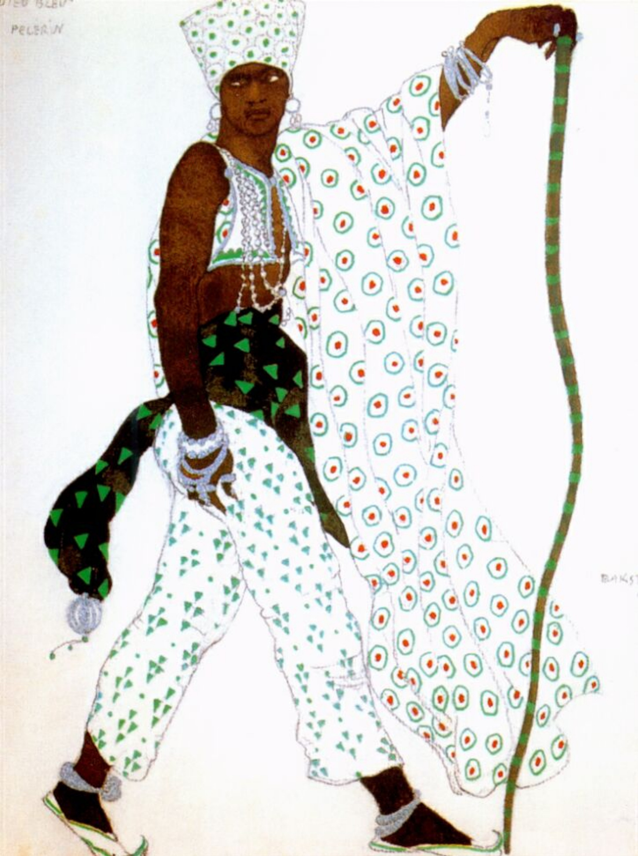 Lev Samoilovich Bakst Leon Bakst Pilgrim Costume Design For The Ballet Blue God 1912 作品描述 Arthive