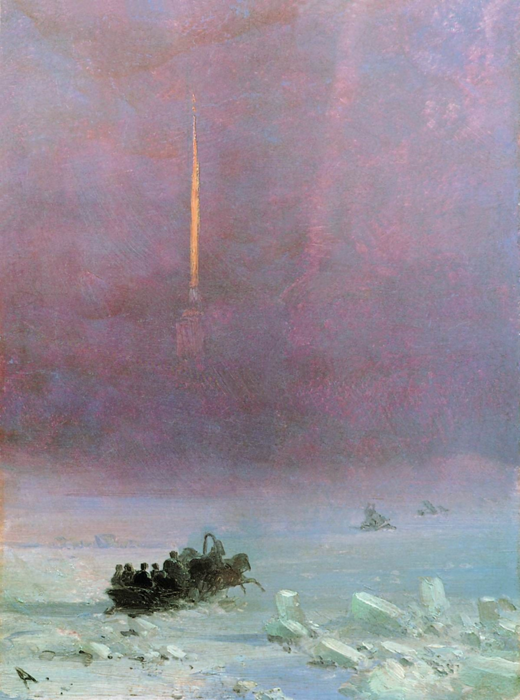 Ivan Aivazovsky. Petersburg. Crossing the Neva