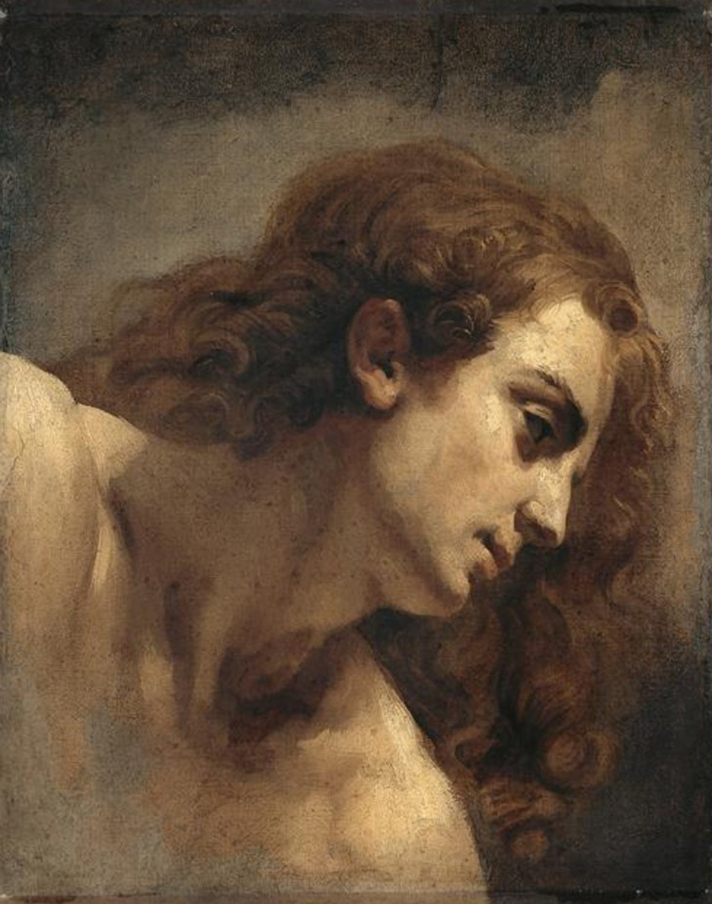 Théodore Géricault. Portrait of a young man with long hair