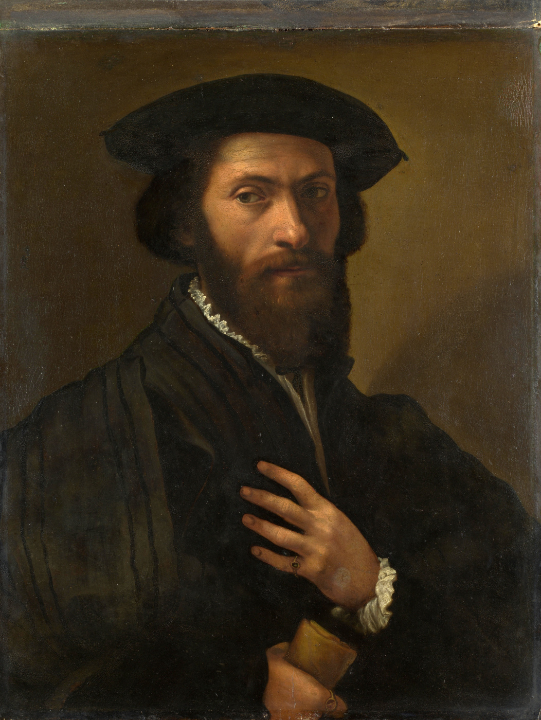 Florentine italian. A bearded man