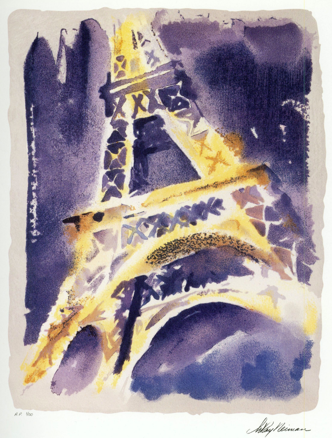 LeRoy Neiman. Eiffel tower