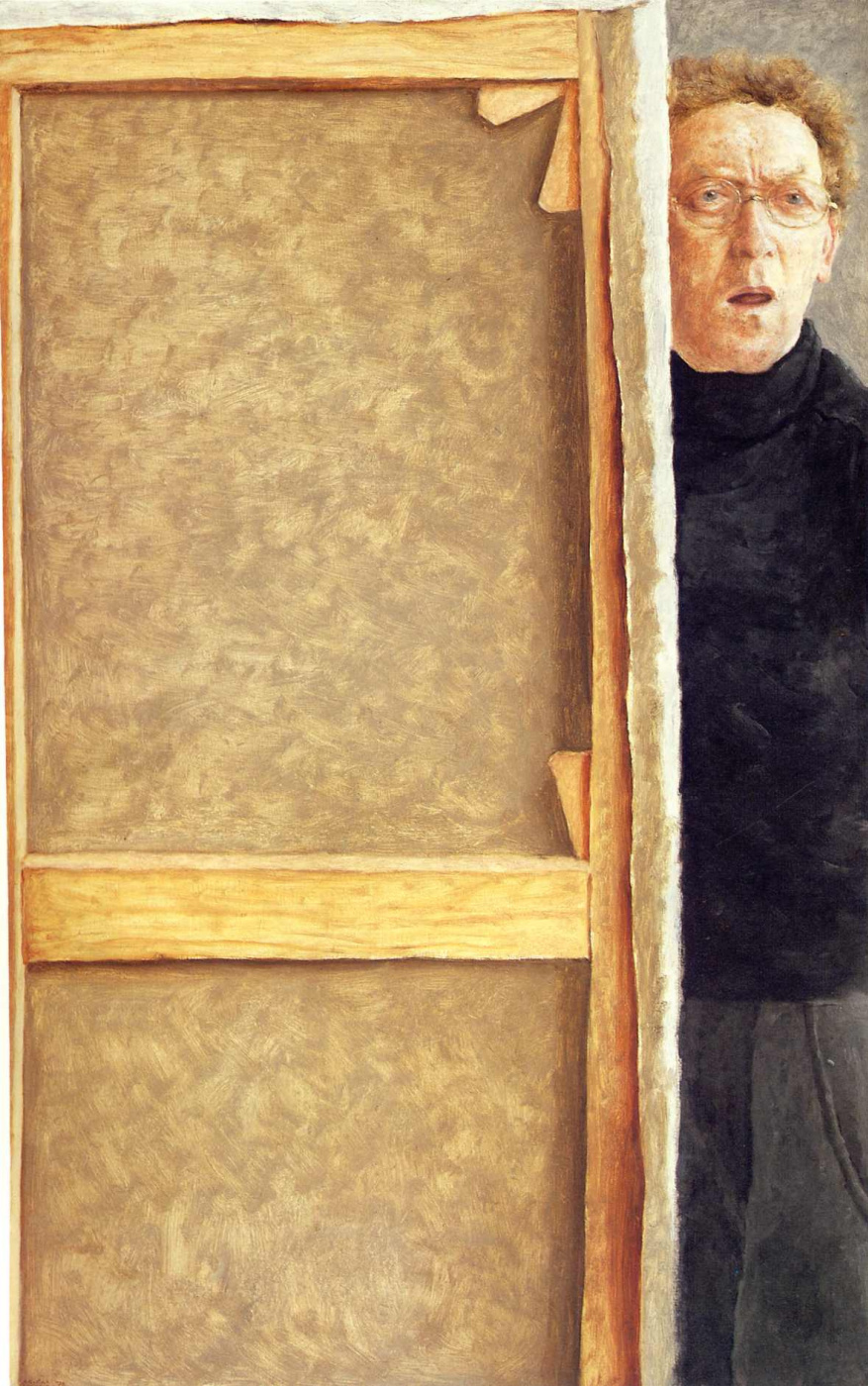 Avigdor Arica. Self portrait with painting