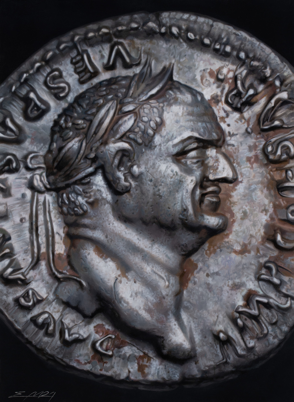 Evgeny Alfredovich Malakhov. A handsome man with a smallpox face on the obverse of the denarius.