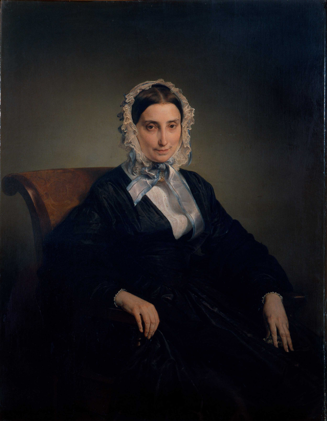 Francesco Ayets. Portrait of Theresa Borri Stampa Manzoni