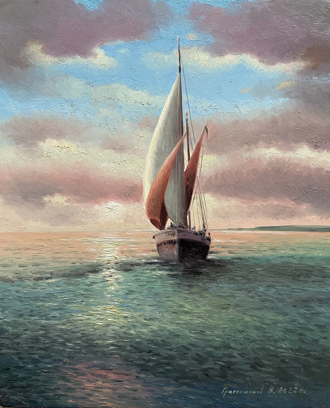 Vasily Ivanovich Gribennikov. Nautical Evening