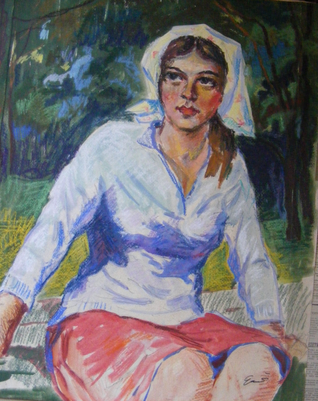 Yosif Josifovich Garani. Girl with a white handkerchief