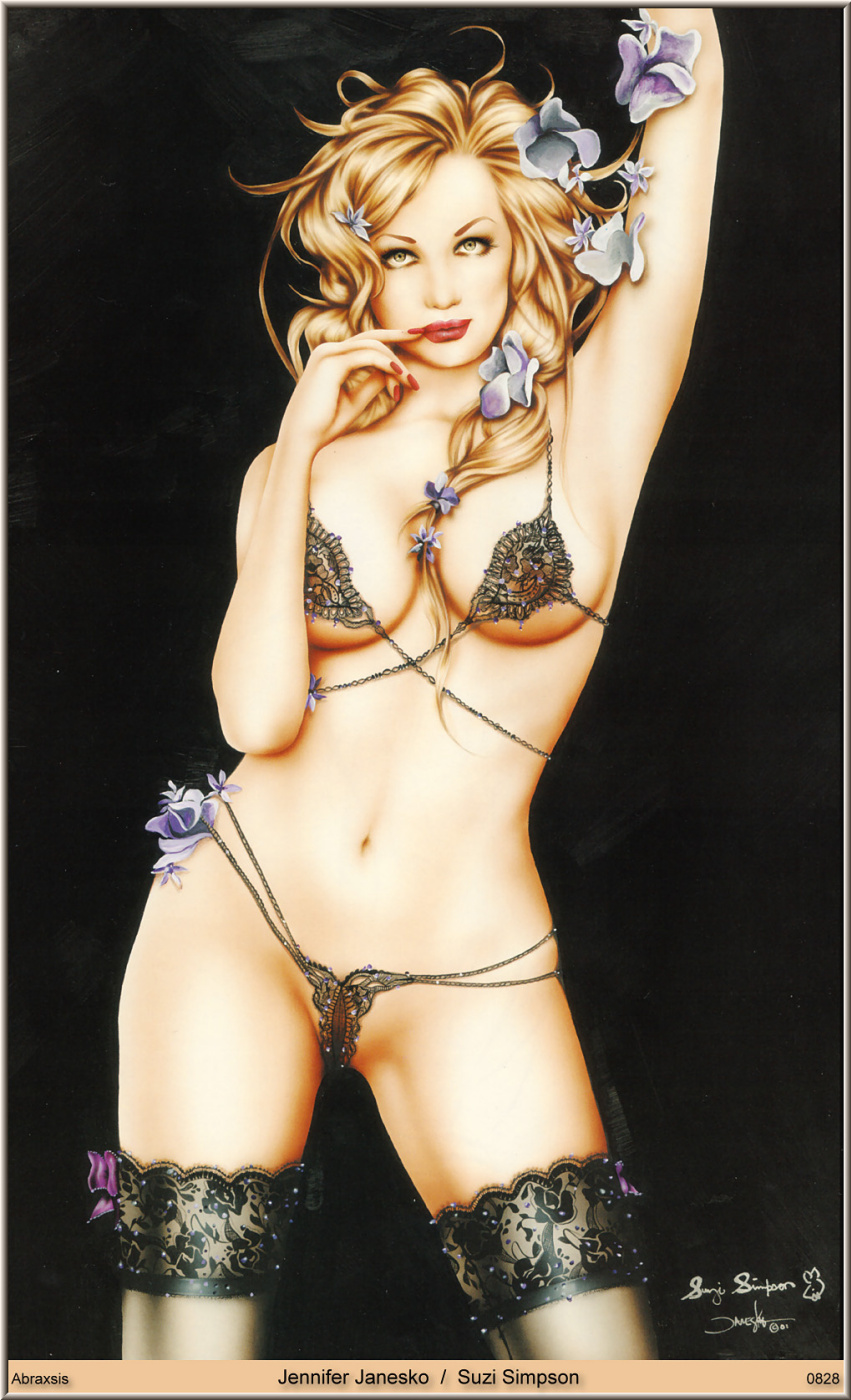 Jennifer Ianesco. Flowers in her hair