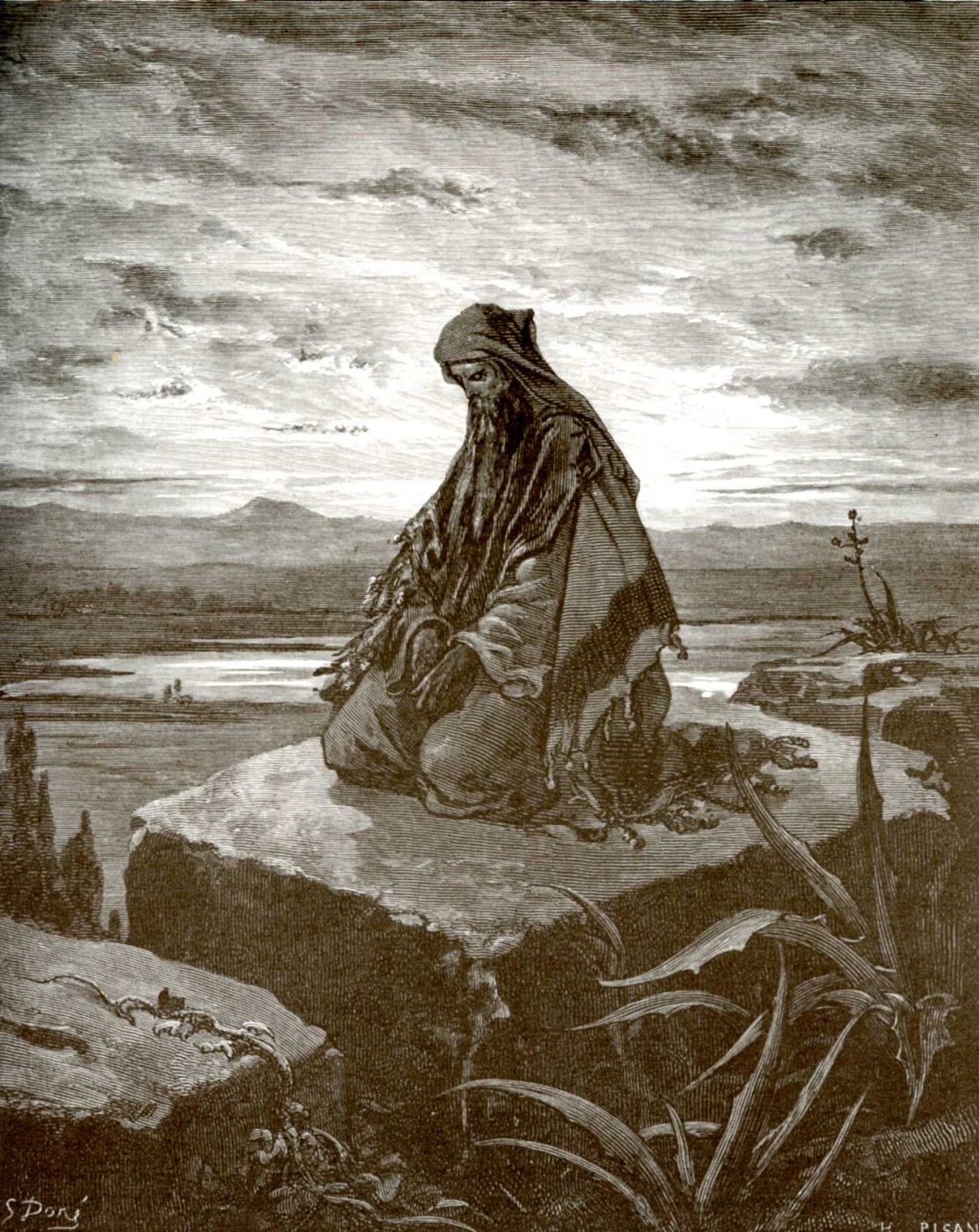 Paul Gustave Dore. Illustration to the Bible: the prophet Isaiah