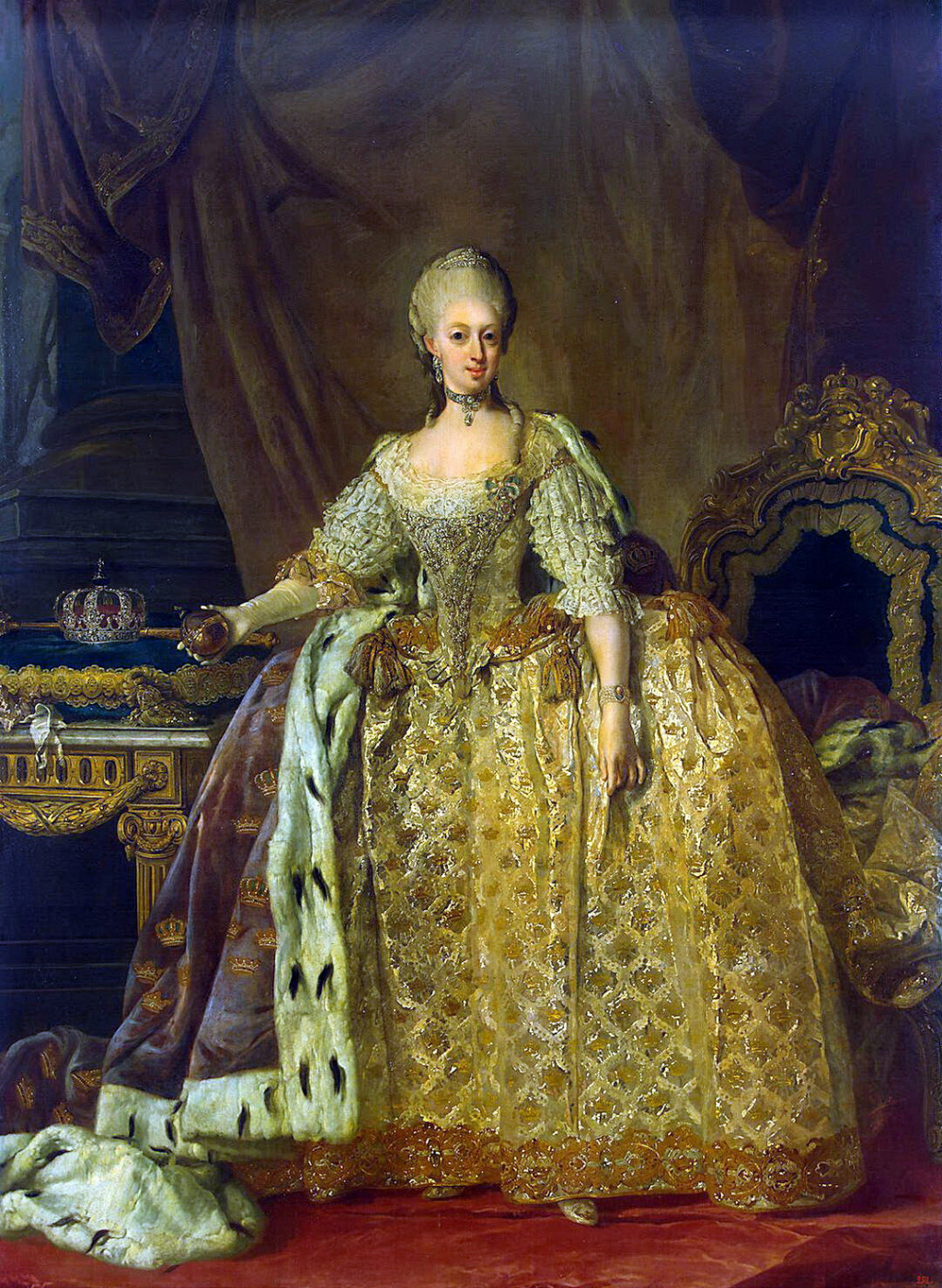 Lorentz the Younger Pash. Portrait of Queen Sophia Magdalena