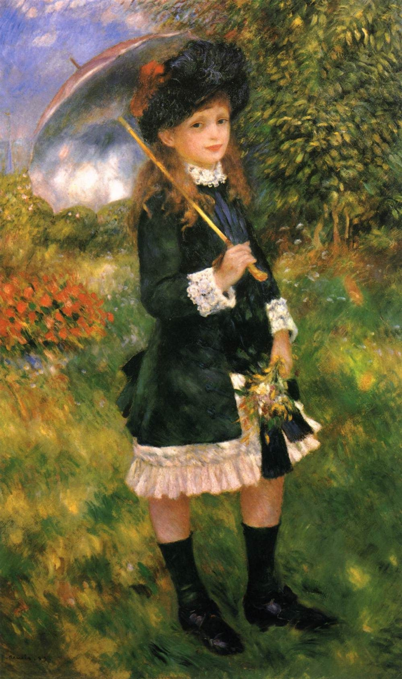 Картина моне девушка с зонтиком