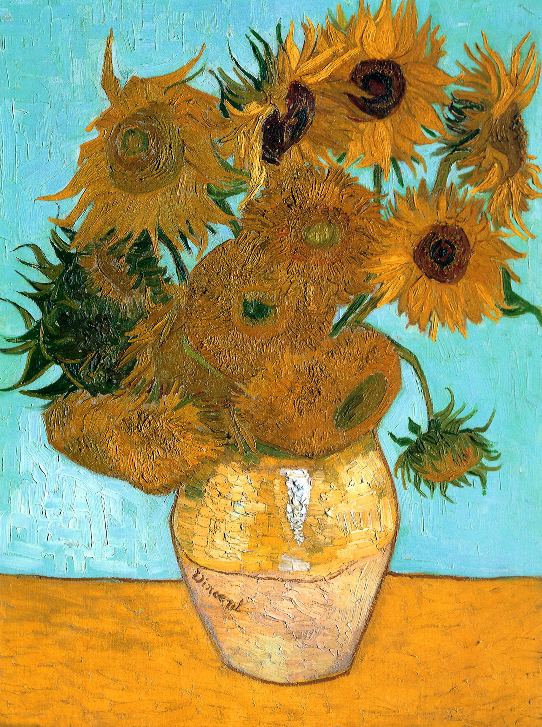 Buy digital version: Vase with twelve sunflowers by Vincent van