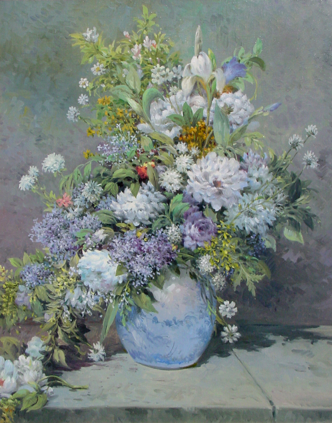 Vasily Ivanovich Gribennikov. Flowers Copy of the painting by Auguste Renoir