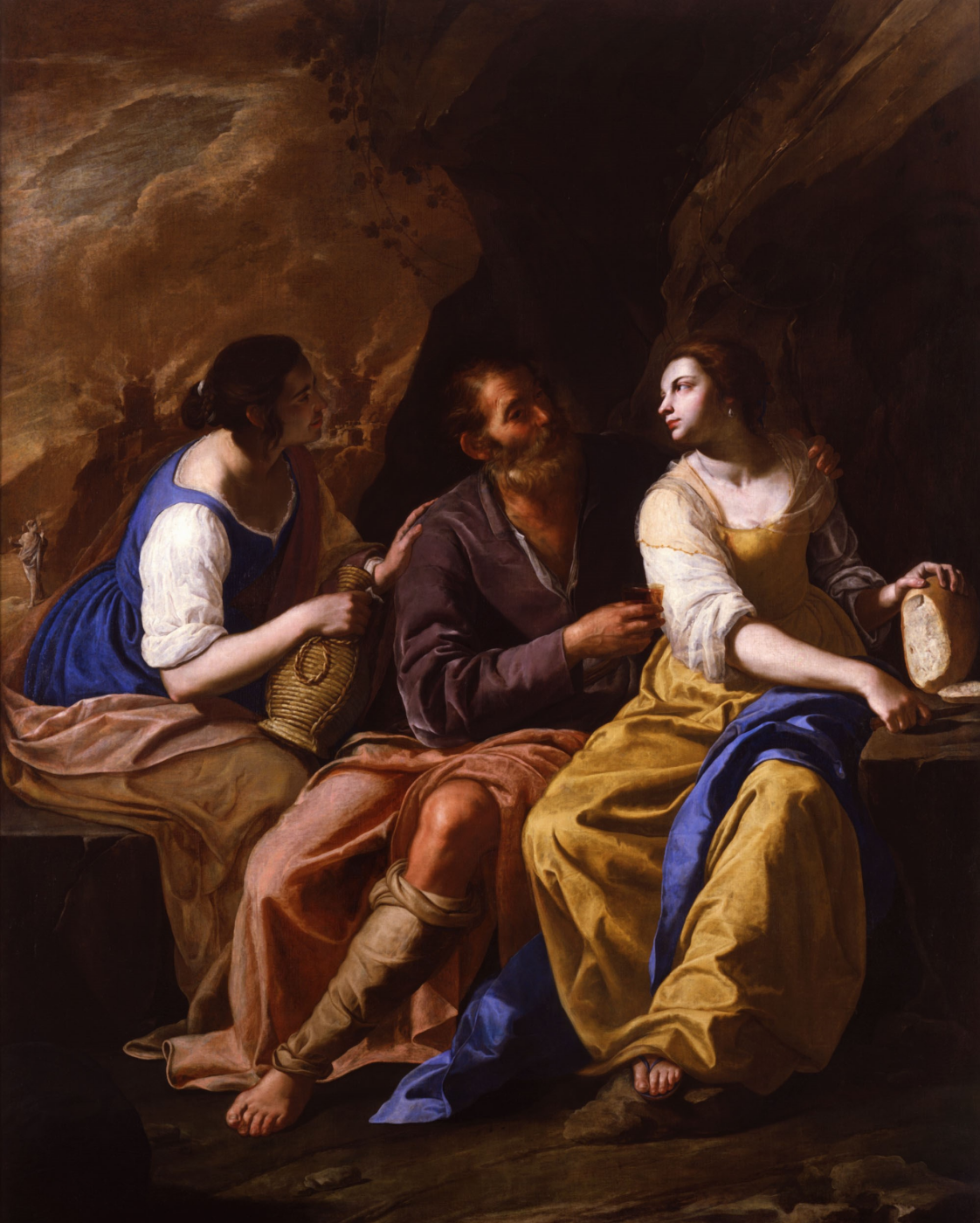 Lot and his daughter, 1650, 183×230 cm by Artemisia Gentileschi ...