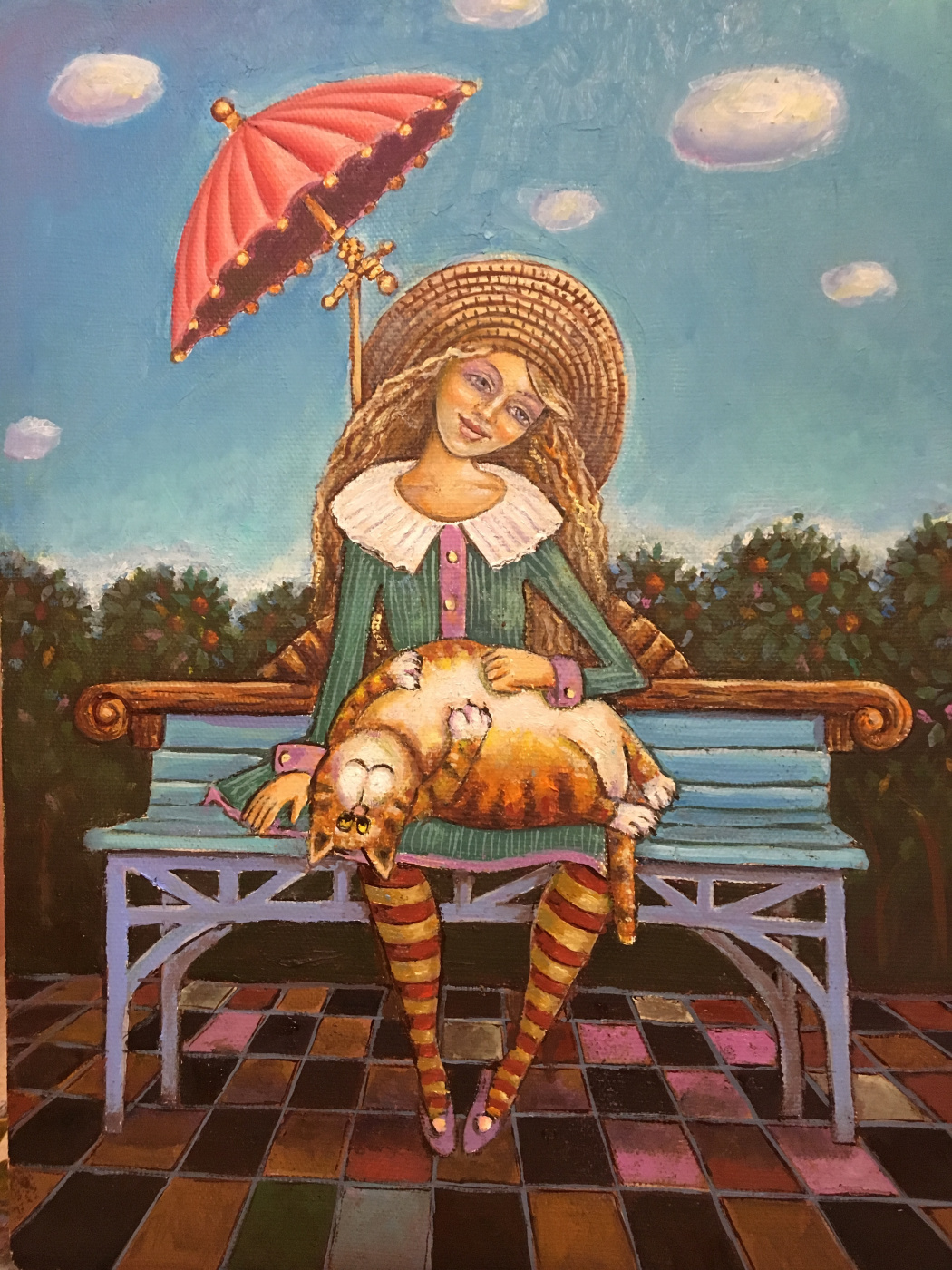 Arbatov. Girl with cat