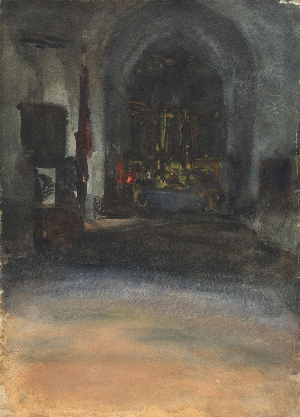 John Singer Sargent. The interior of Spanish Church