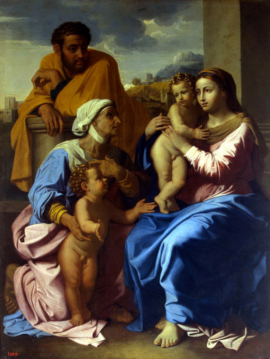 Nicolas Poussin. The Holy Family with St Elizabeth and John the Baptist
