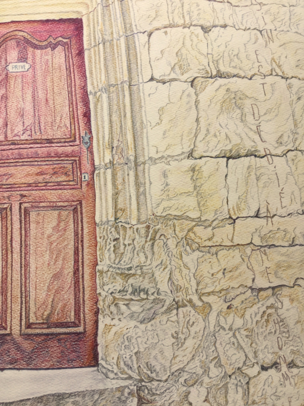 The door of the concierge tower. Biron Castle.