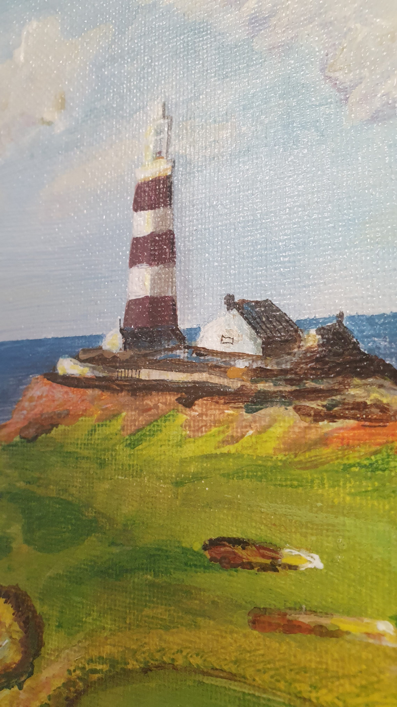 The lighthouse is like a flag, 2021, 30×30 cm by Natalia Cherkasova ...