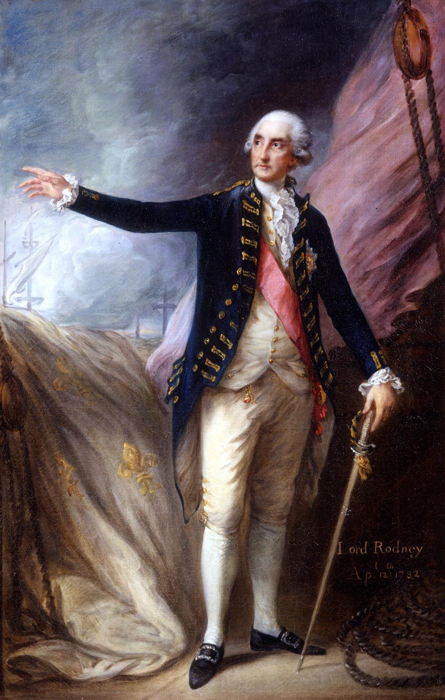 Thomas Gainsborough. Admiral Rodney at the battle of the Islands All Saints