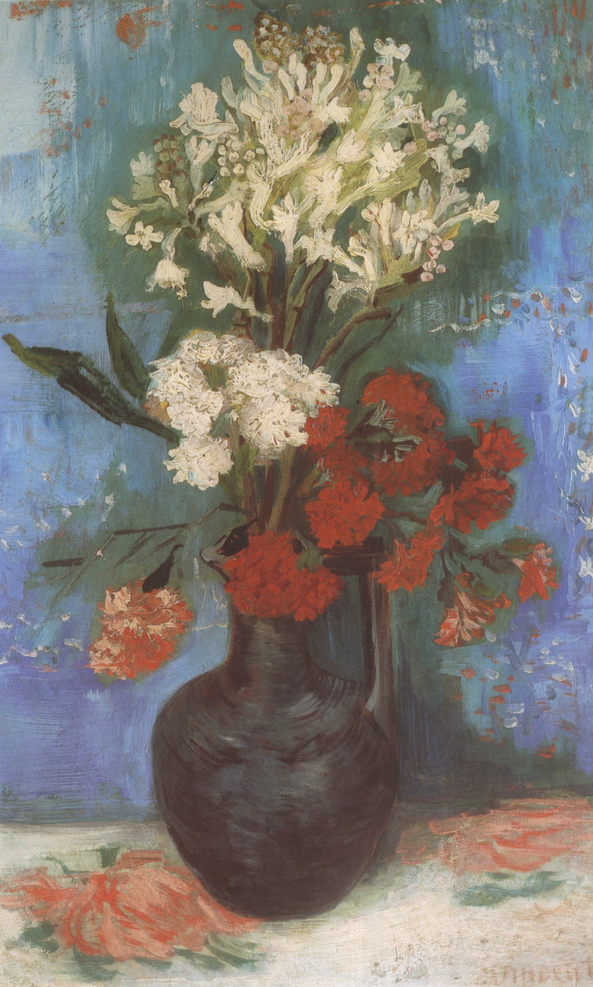 Vincent van Gogh. Vase with carnations and other flowers