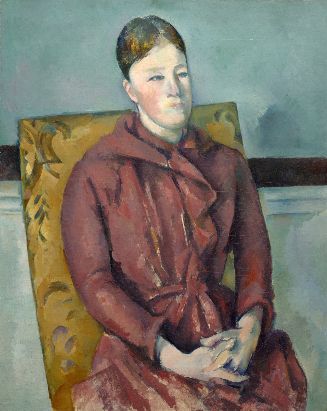 Paul Cezanne. Madame Cezanne in a yellow chair