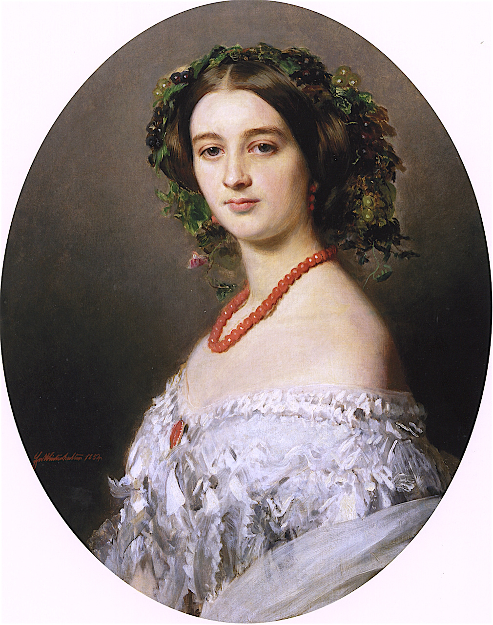 Franz Xaver Winterhalter. Malsi-Louise-Caroline-Frederic Berthier of Wagram, Princess Murat