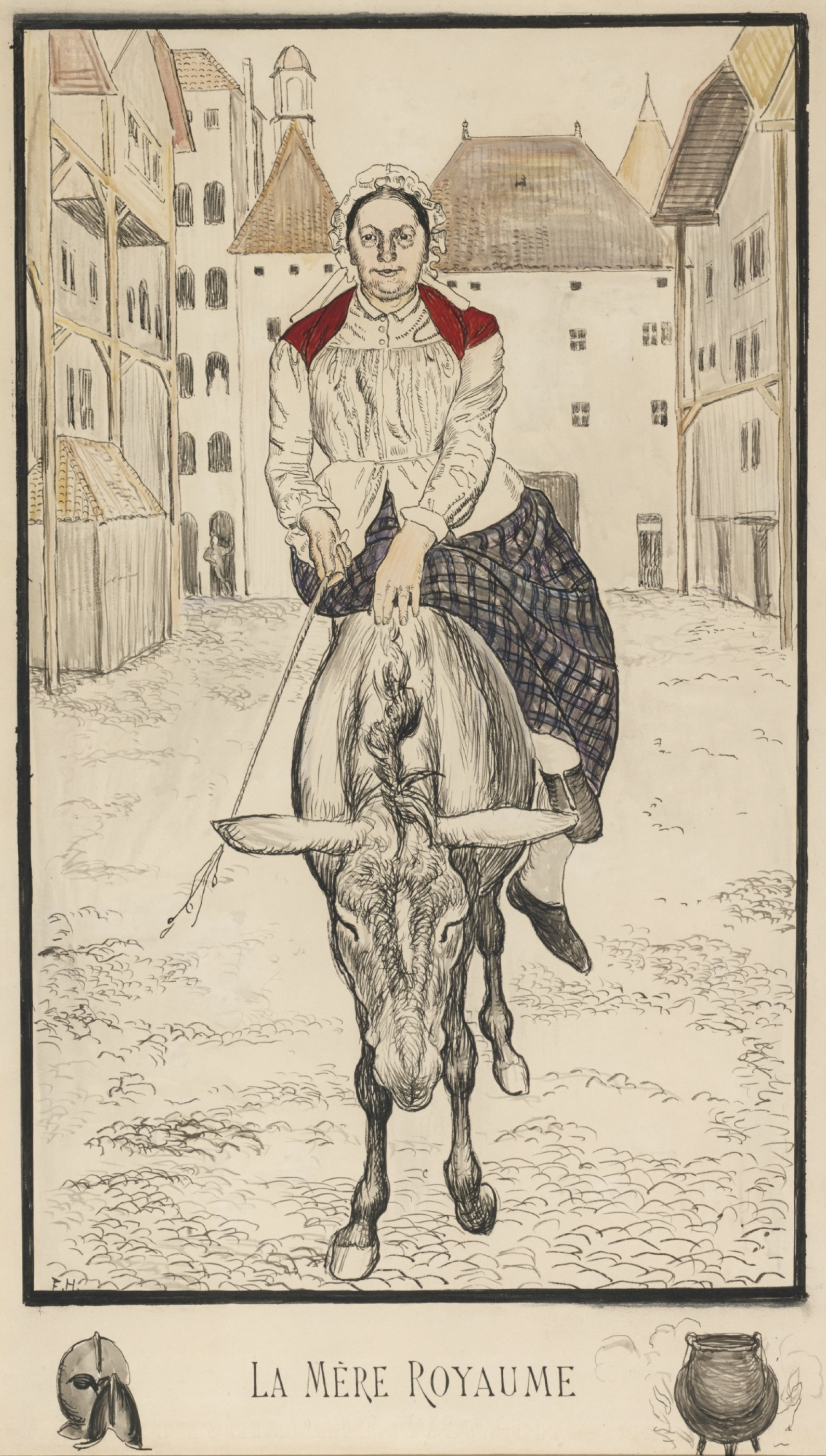 Постер интерьерный - Женщина верхом на лошади