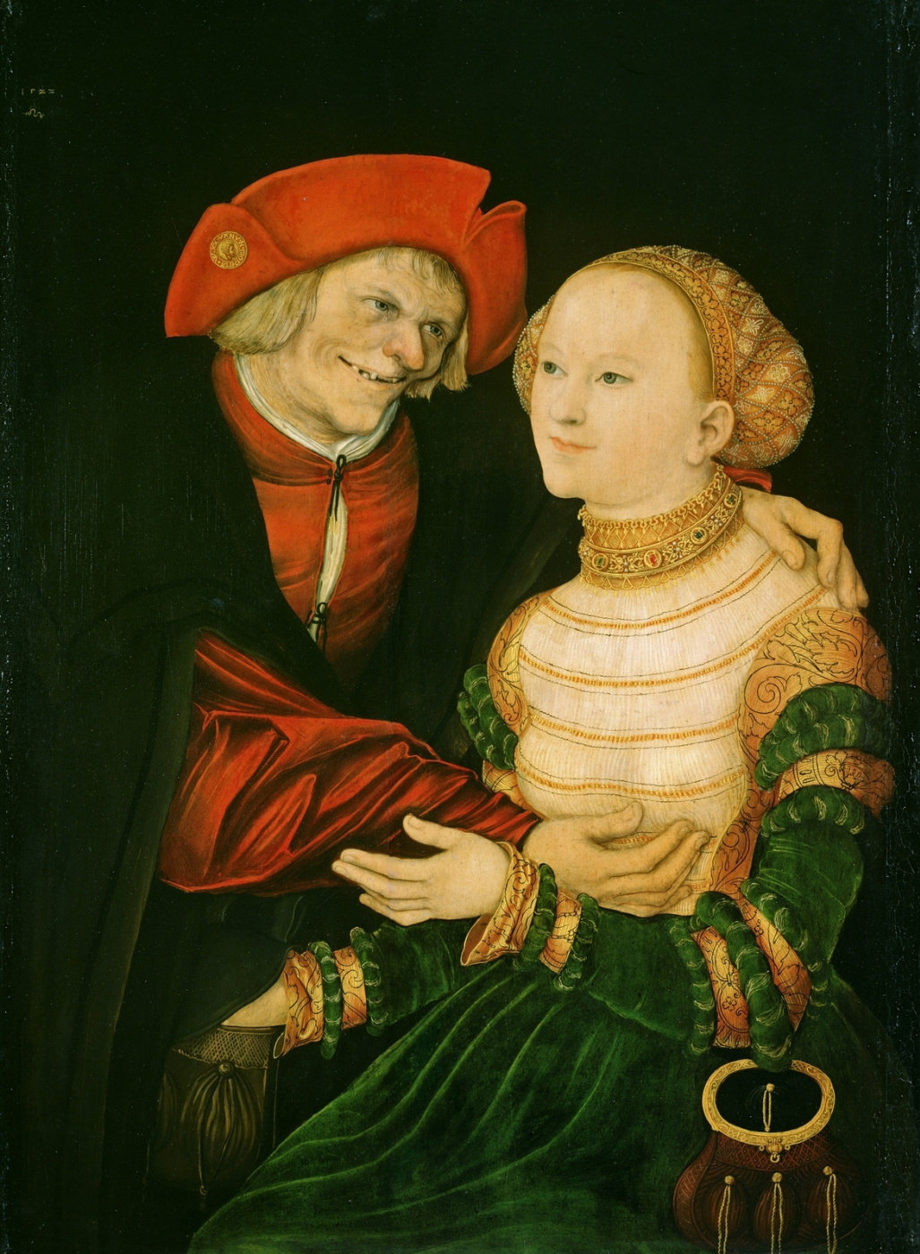 Lucas Cranach the Elder. Courtesan and old man