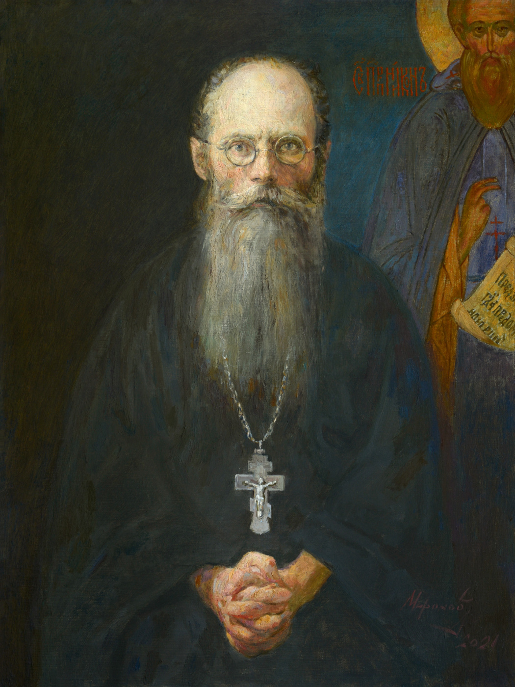 Andrey Nikolaevich Mironov. Portrait of Abbot Nikon (Vorobyov)