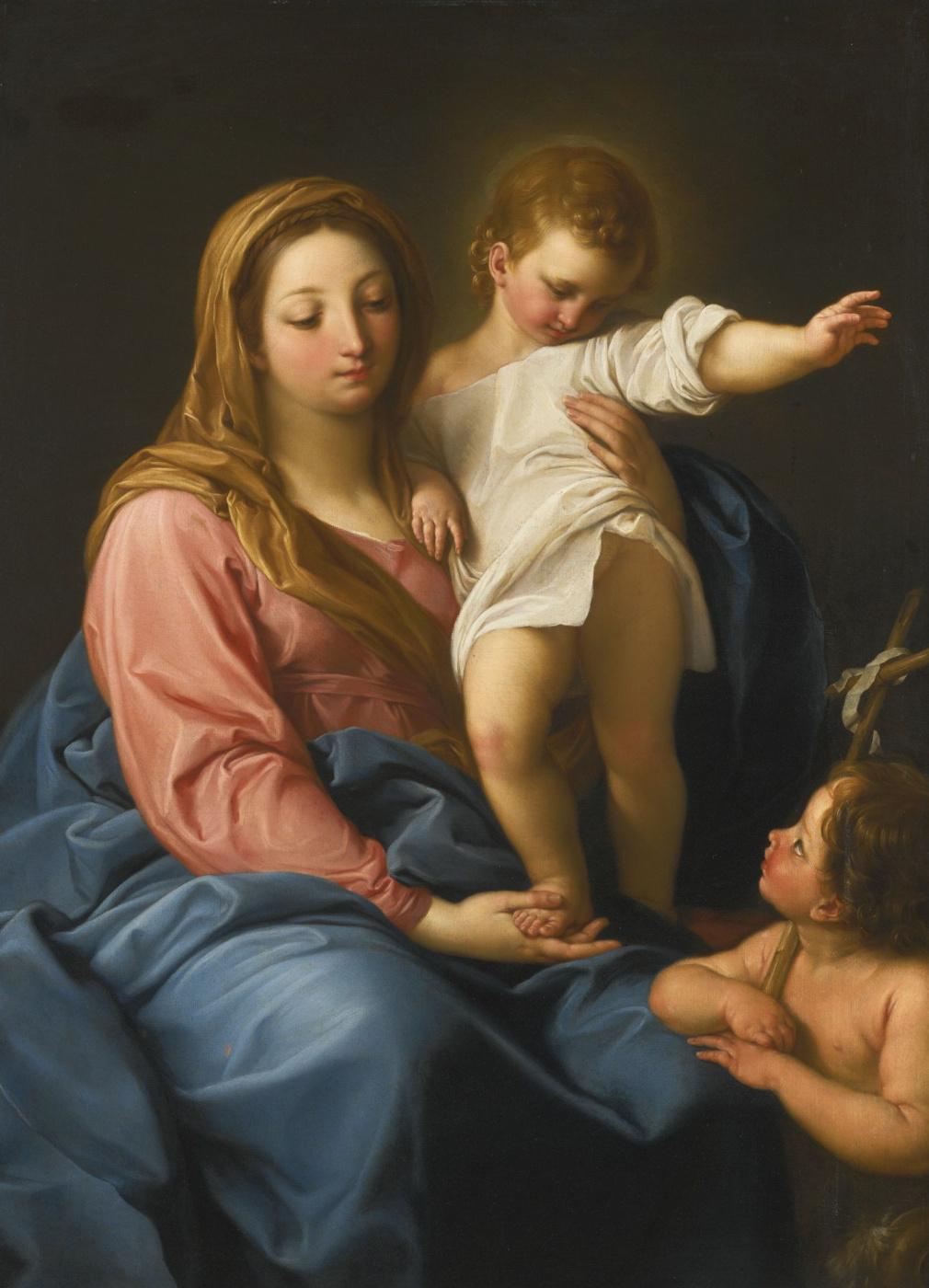 Pompeo Girolamo Batoni. Madonna and Child with St. John the Baptist