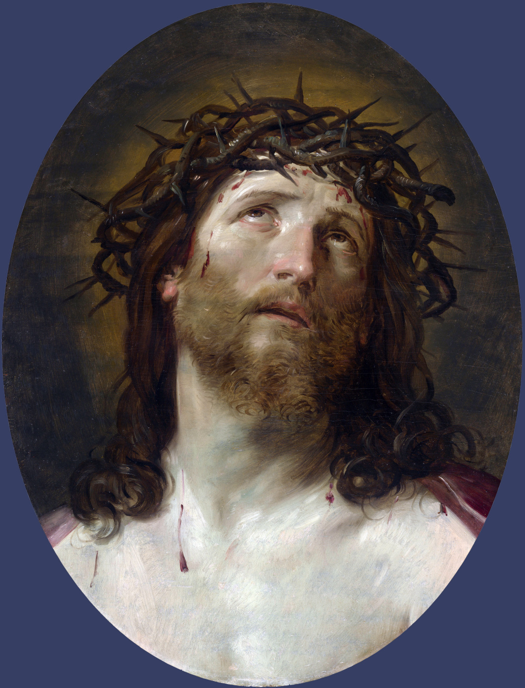 Guido Reni. Head of Christ crowned with thorns