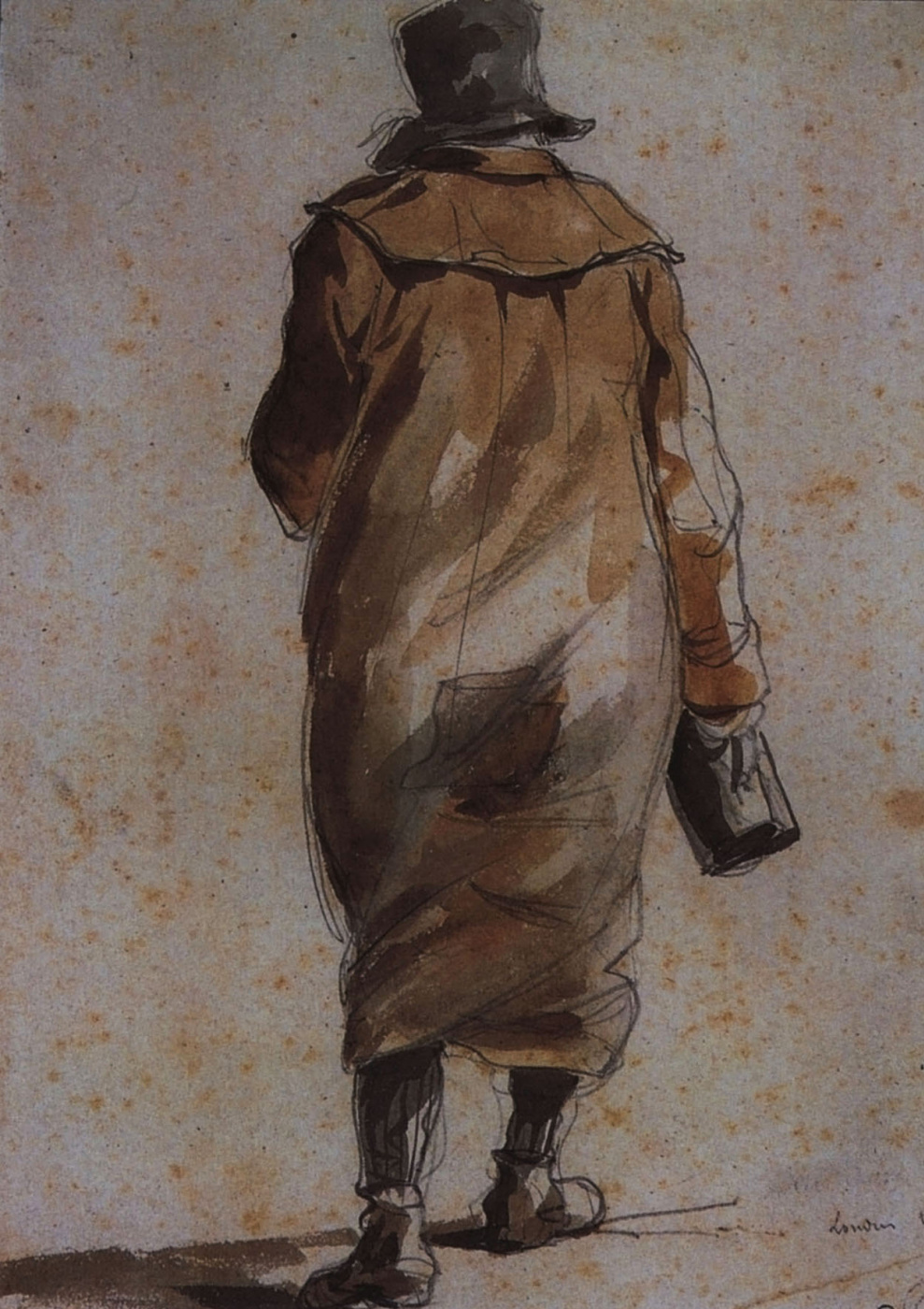 Théodore Géricault. Running man, rear view