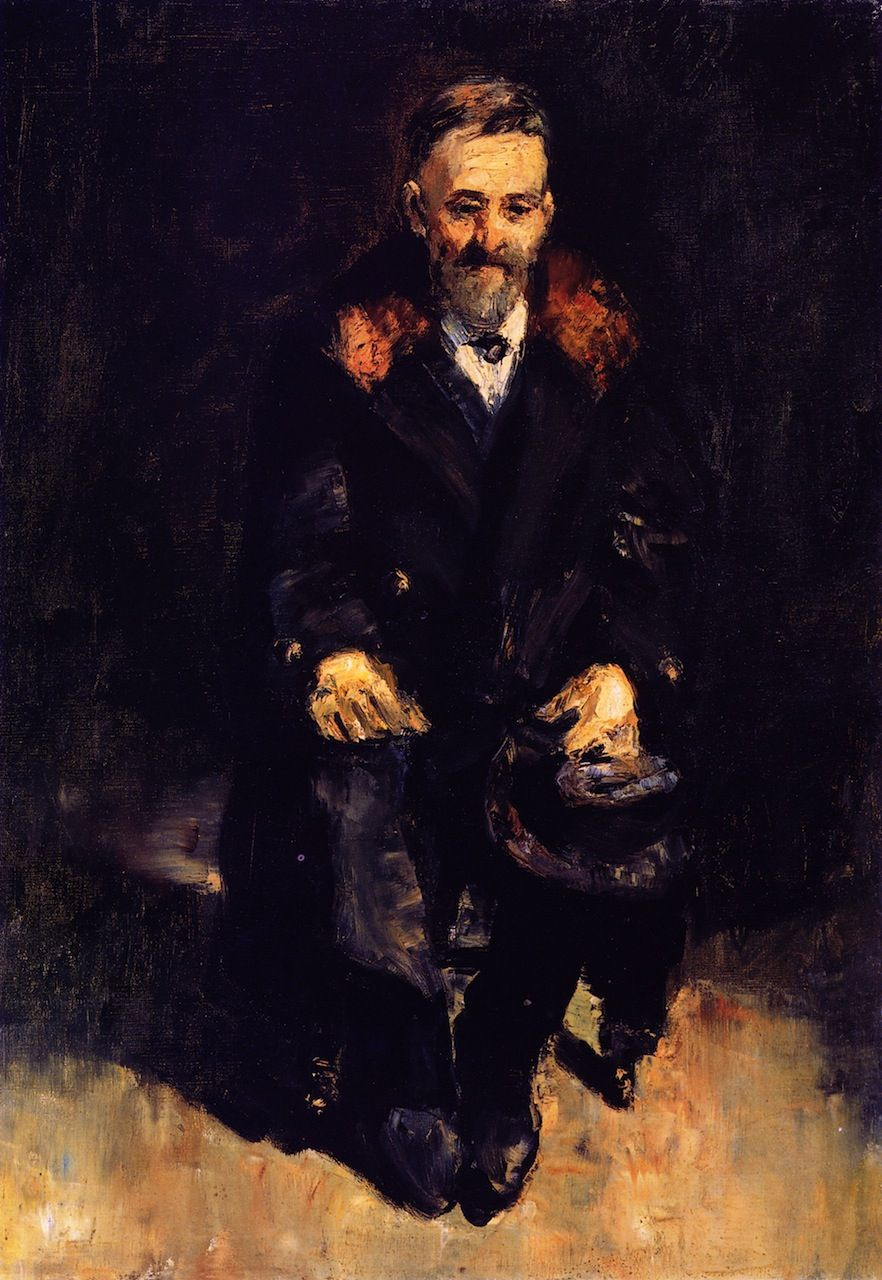 Lesser Ury. The old man in the fur coat