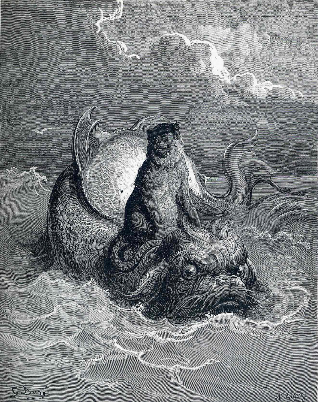 Paul Gustave Dore. In the sea