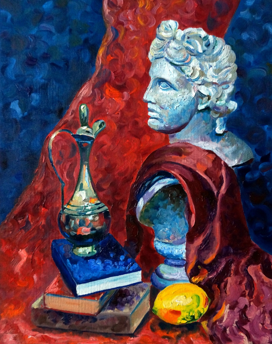 Ekaterina Viktorovna Mitrofanova. Still life with bust of Apollo