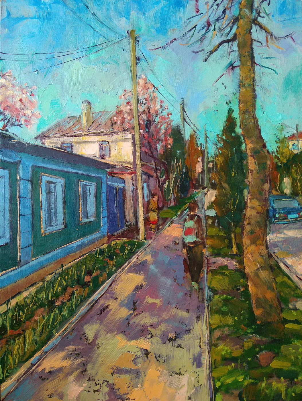 Oleg Alexandrovich Sobolevsky. "Street in the spring"