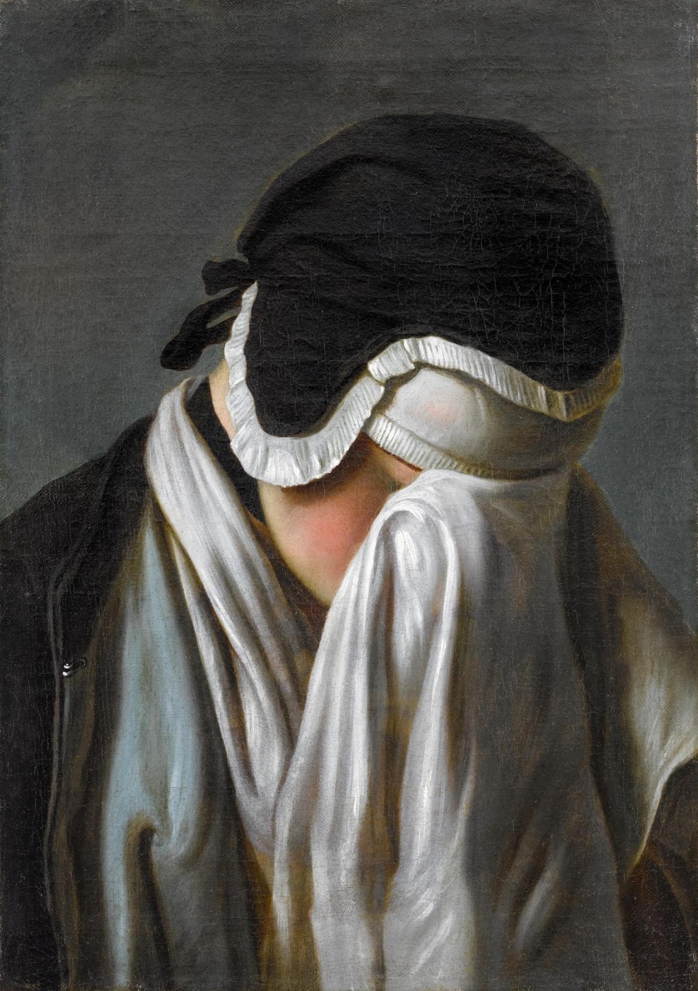 Pietro Rotary. Portrait of a girl hiding her eyes 
