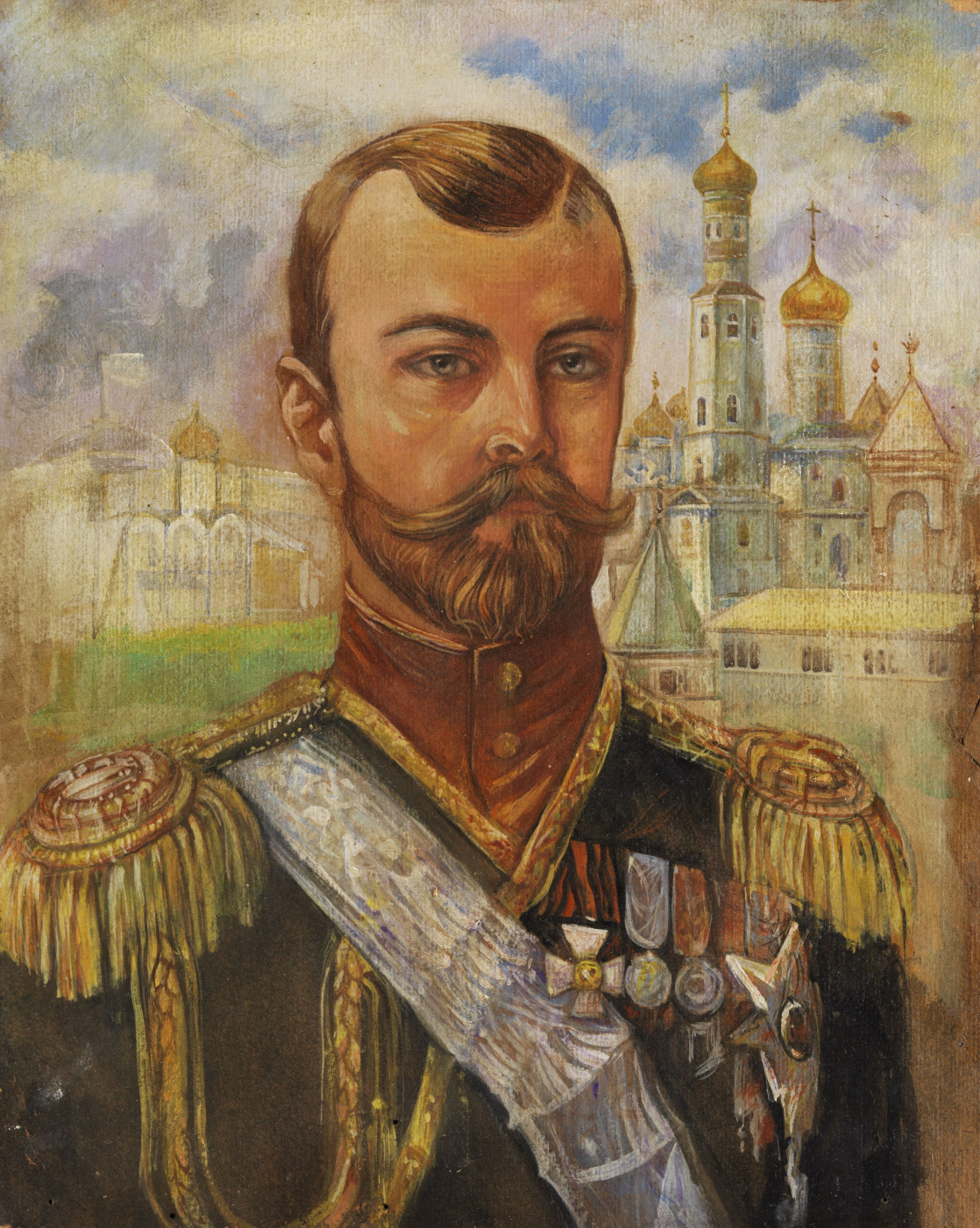 Boris Kustodiev. Portrait of Emperor Nicholas II of Russia