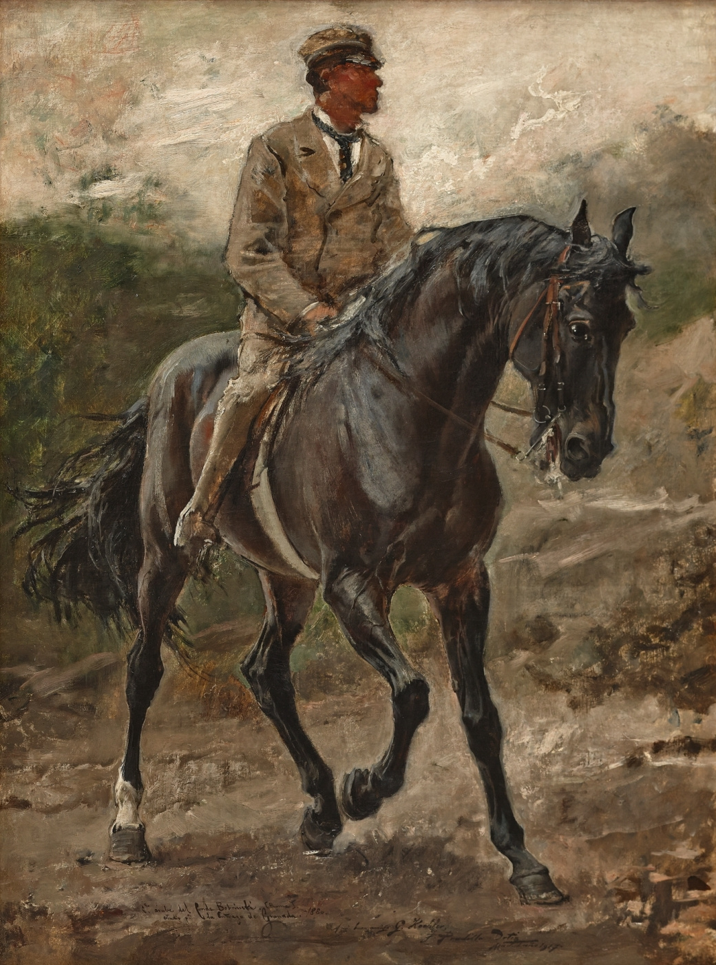 Francisco Pradilla Ortiz. Arabian horse of Count Bobrinsky