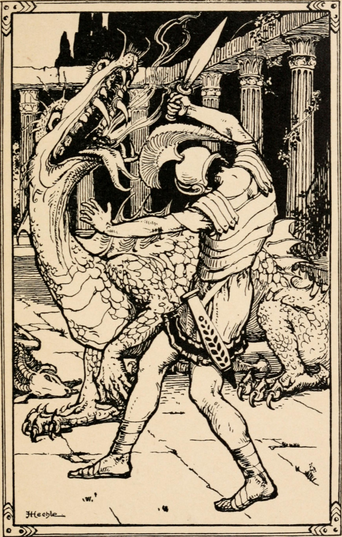 William Morris. Stories about the earthly Paradise. Fight with the Dragon