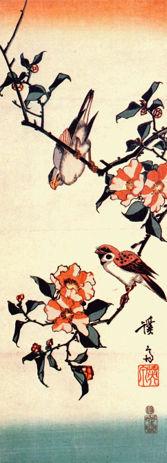 Kaisay Aisen. Camellia and sparrows