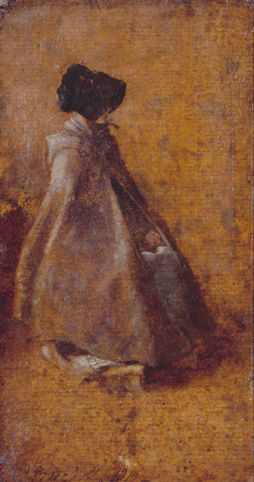 John Constable. Girl in cloak and hood. Sketch