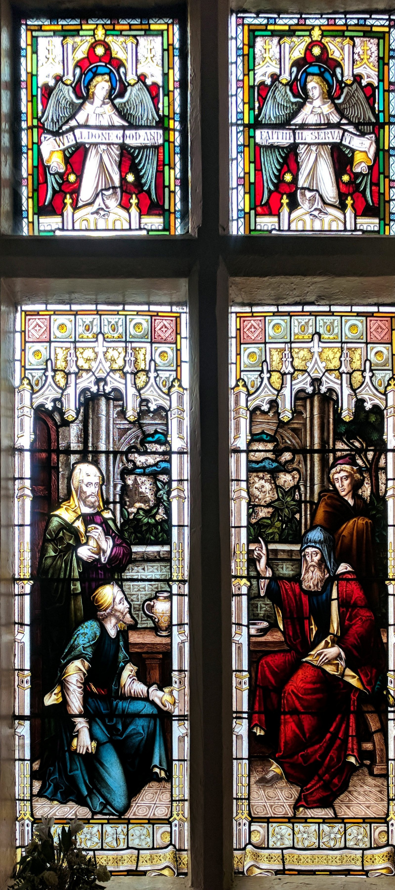 William Morris. Stained glass window in the Old House of Assembly, Mansfield, Nottinghamshire