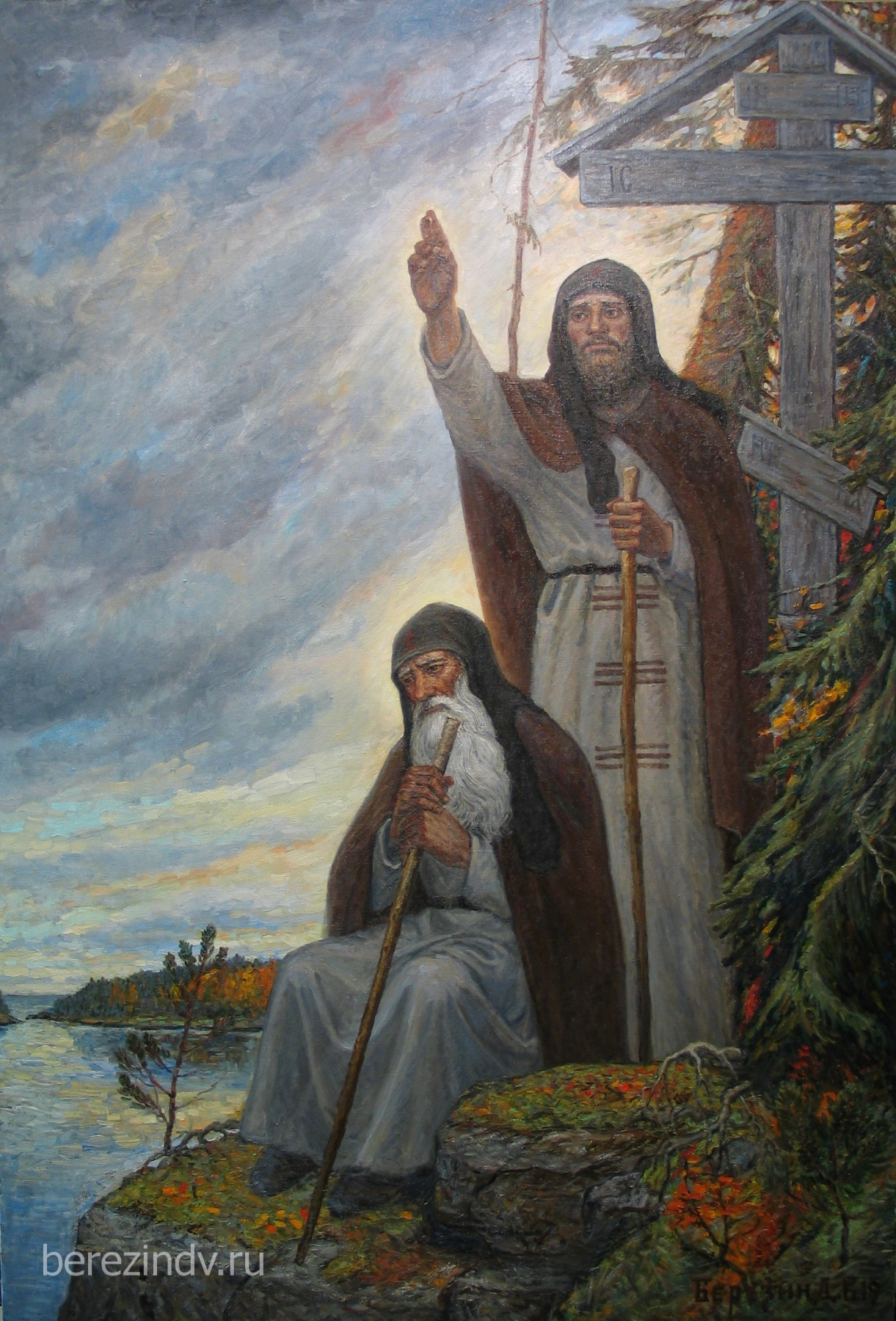 Дмитрий Березин. "Saints Sergius and Hermann of Valaam"
